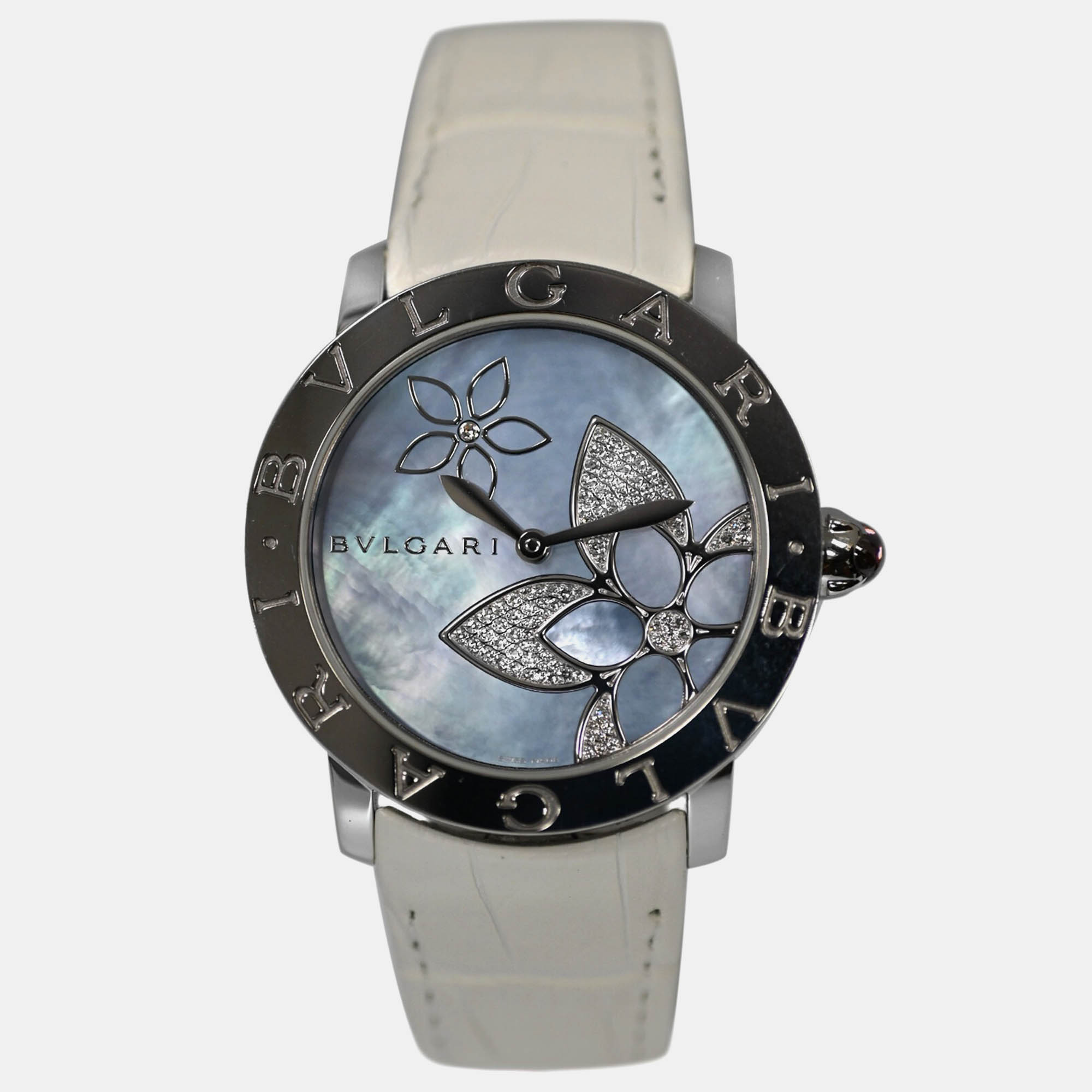 

Bvlgari BBLP37S Automatic Diamond Blue MOP 18K Rose Gold Women’s Wristwatch 37 mm