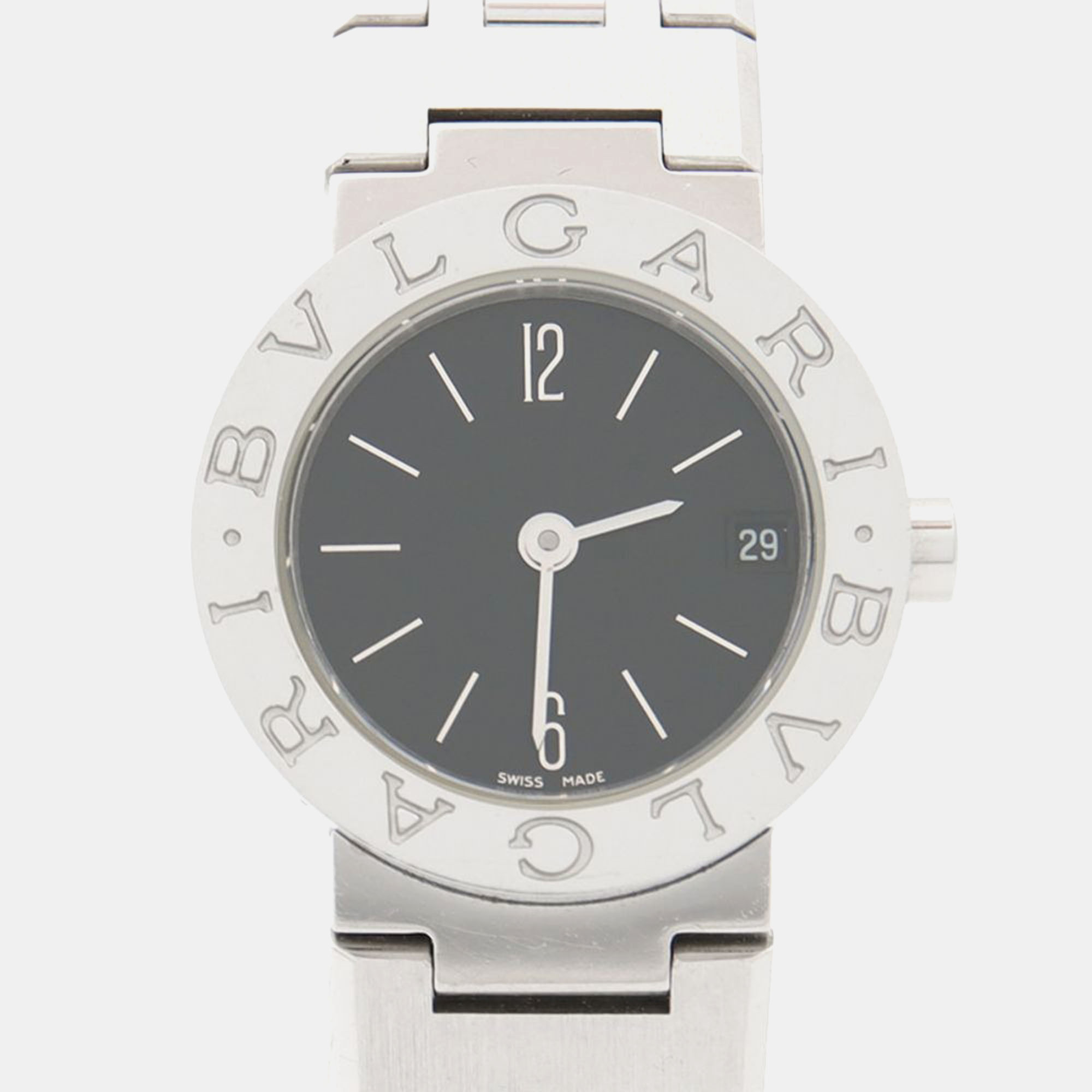 

Bvlgari BB23SS Quartz Black Stainless Steel Women's Wristwatch 23 mm