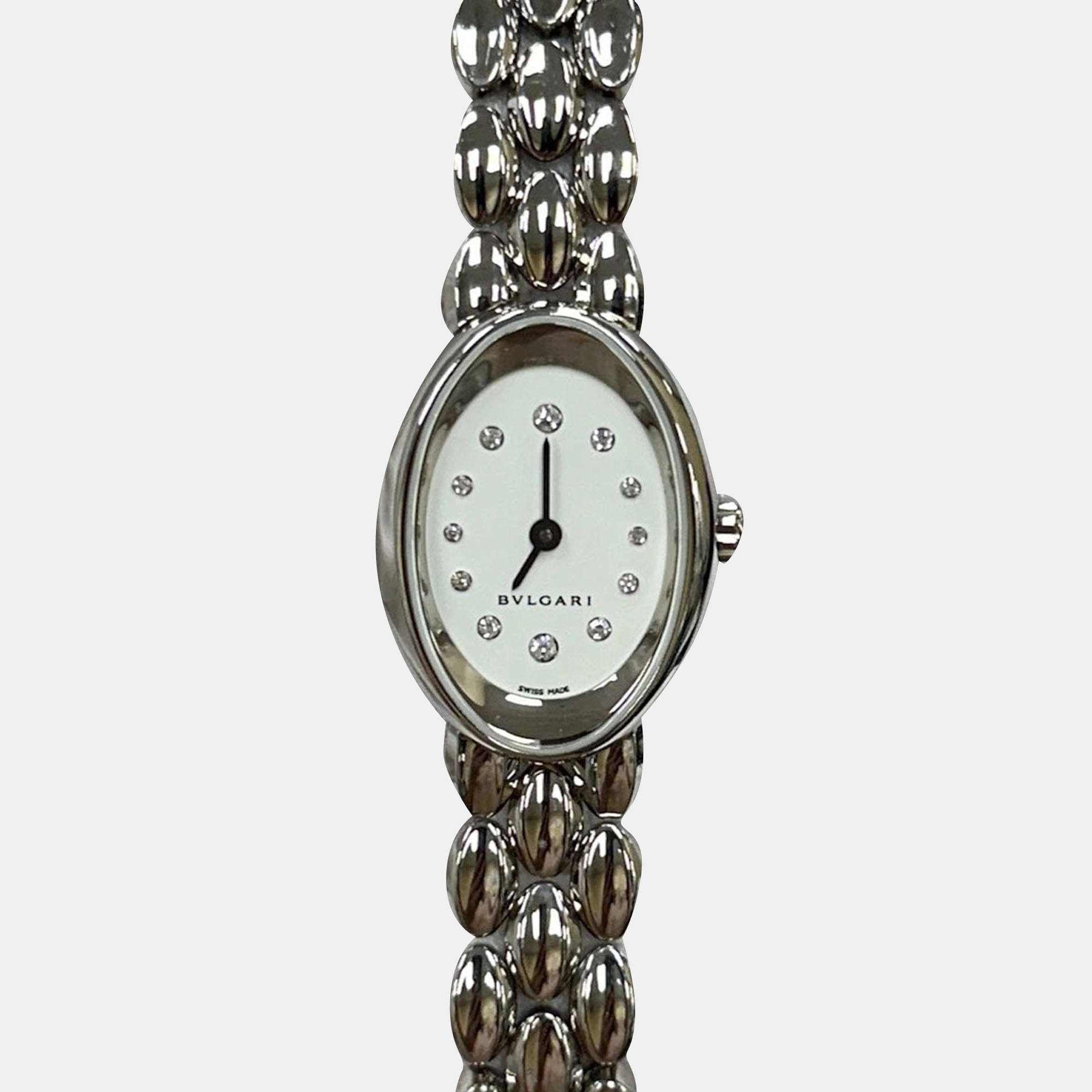 

Bvlgari Ovale OVW27G Quartz Diamond 18K White Gold Women's Wristwatch 27 mm