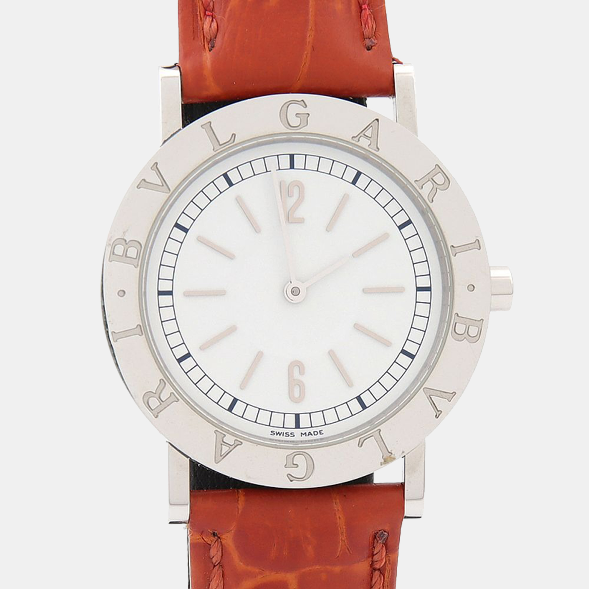 

Bvlgari BB BB33SLD Quartz White Stainless Steel Men's Wristwatch