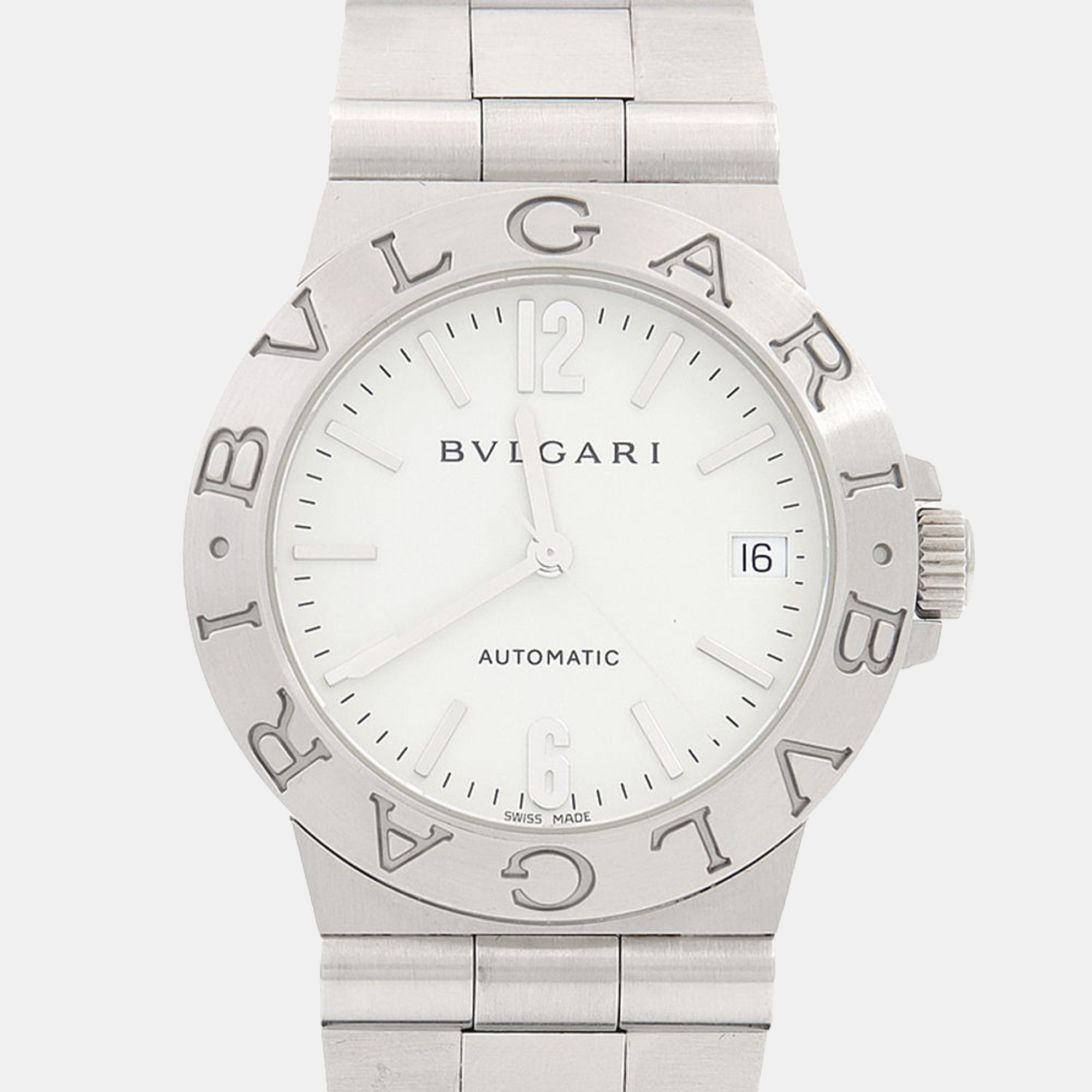 

Bvlgari Diagono LCV35S Automatic White Stainless Steel Men's Wristwatch