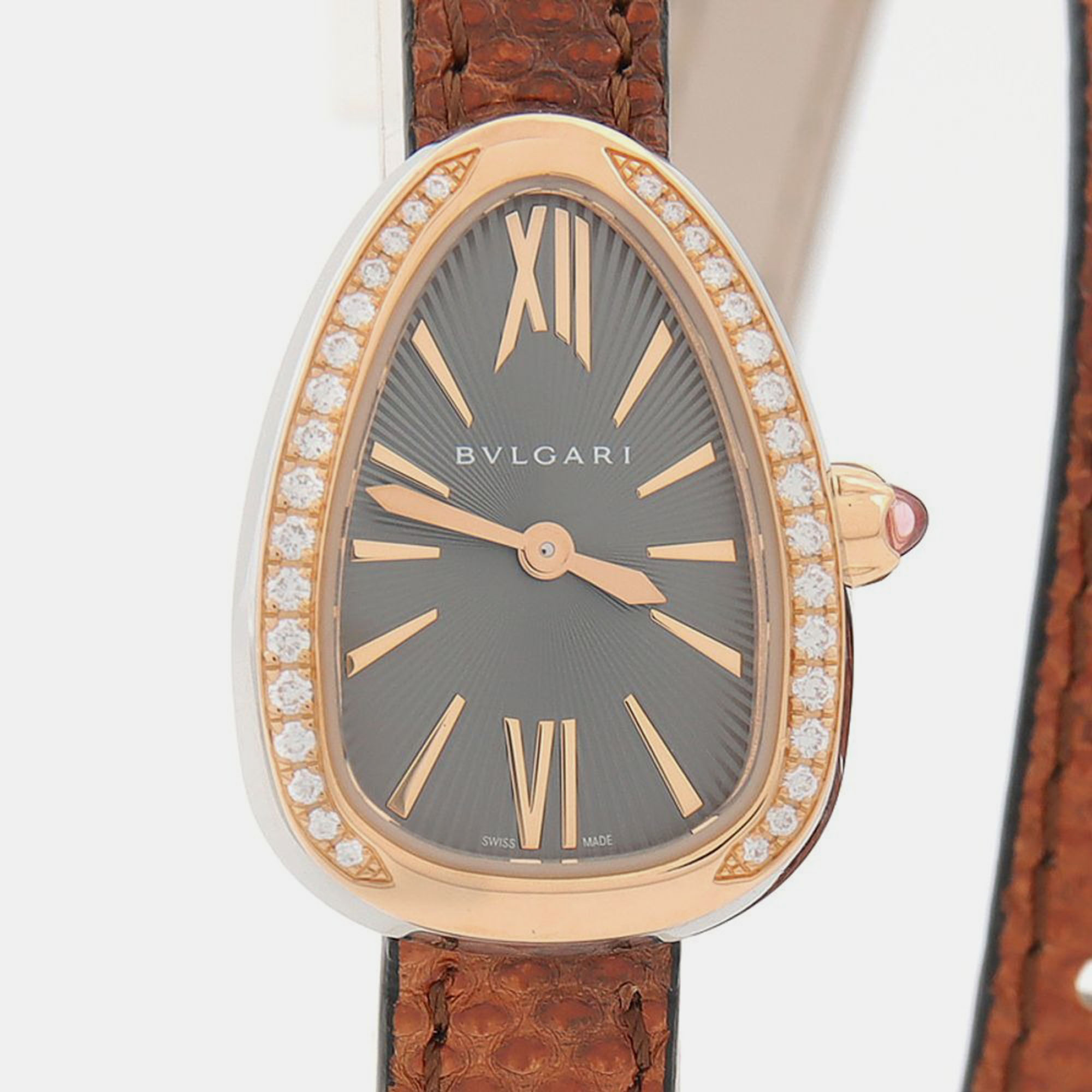 

Bvlgari Serpenti Diamond 102968 Quartz Rose Gold Stainless Steel Women's Wristwatch 20 mm