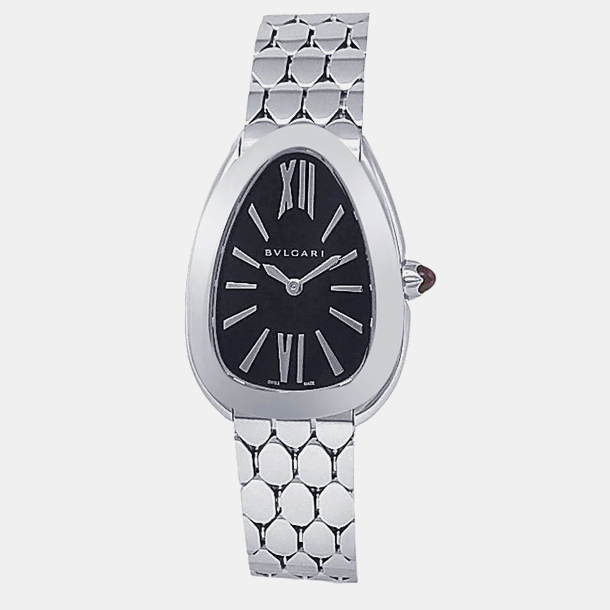 

Bvlgari Serpenti Seduttori 103952 Quartz Black Dial Stainless Steel Women's Wristwatch