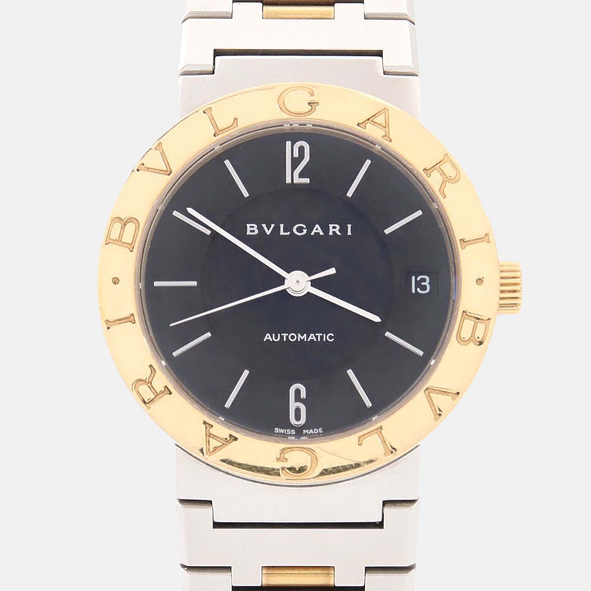 

Bvlgari BB33SG Quartz Black 18K Yellow Gold Stainless Steel Women's Wristwatch