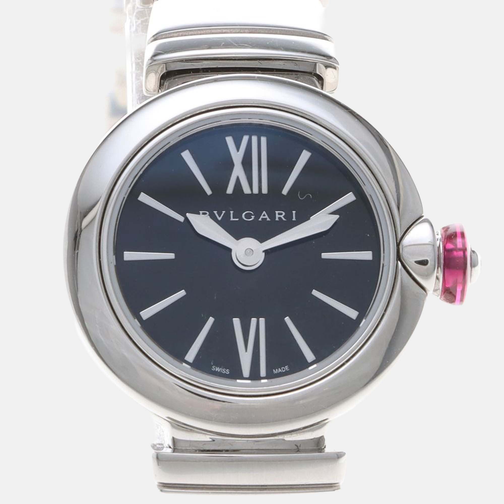 

Bvlgari Lucea LU23S Quartz Black Diamonds Stainless Steel Women's Wristwatch