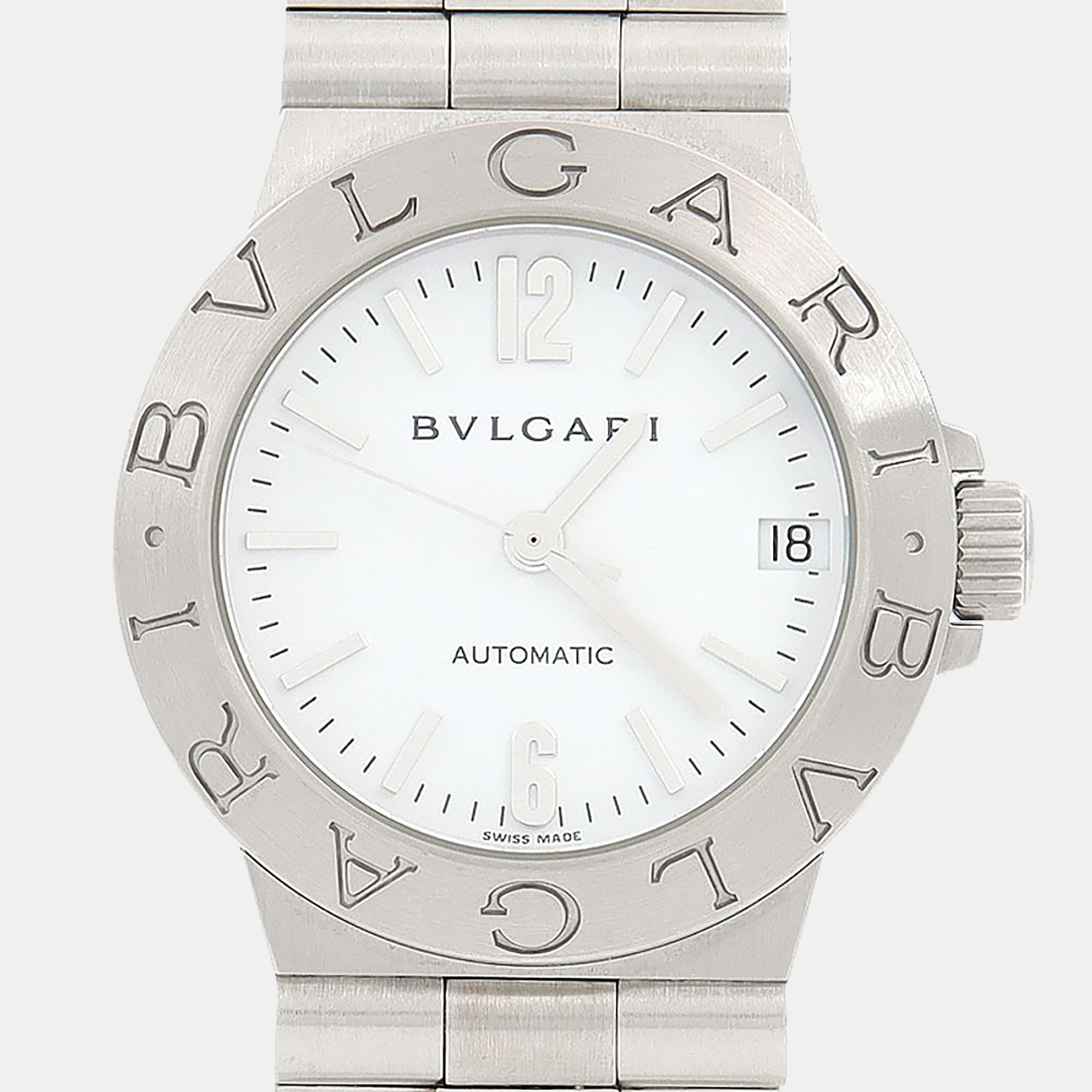 

Bvlgari Diagono LCV29S Automatic CWhite Stainless Steel Women's Wristwatch, White