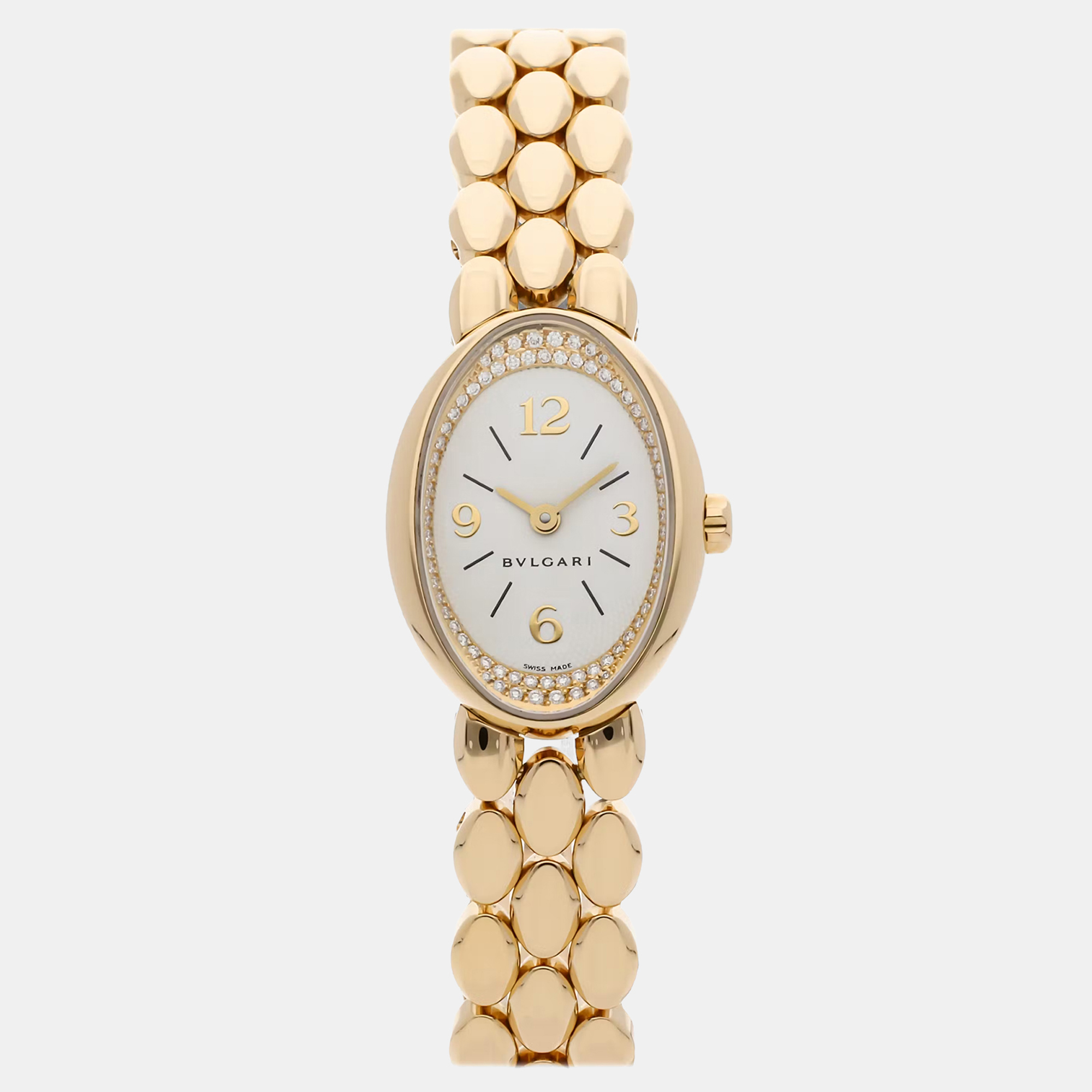 

Pre-Owned Bvlgari Ovale OV27G Quartz 20 mm, Silver