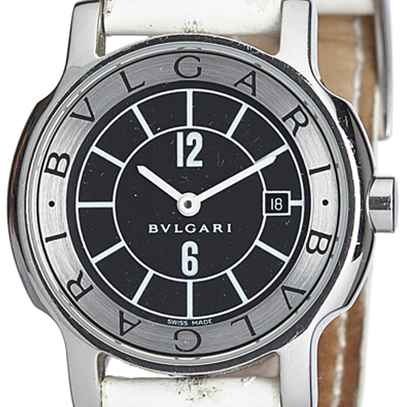 

Bvlgari Black Stainless Steel Solotempo Women's Wristwatch