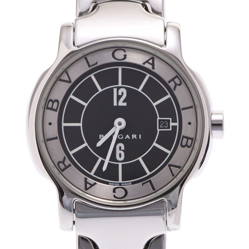 

Bvlgari Black Stainless Steel Solo Tempo ST29S Women's Wristwatch