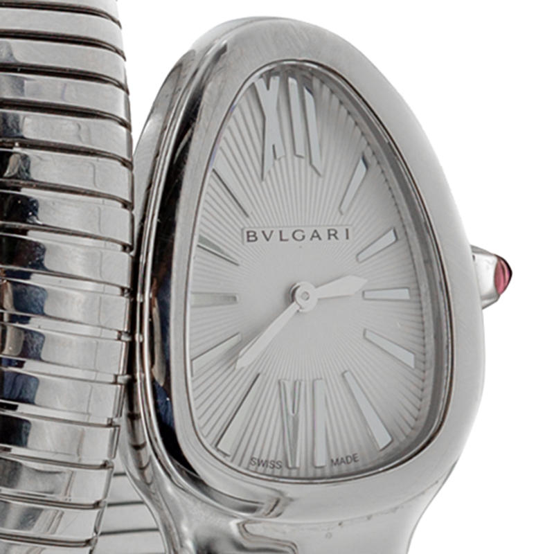 

Bvlgari White Steel Serpenti Tubogas Women'S Watch