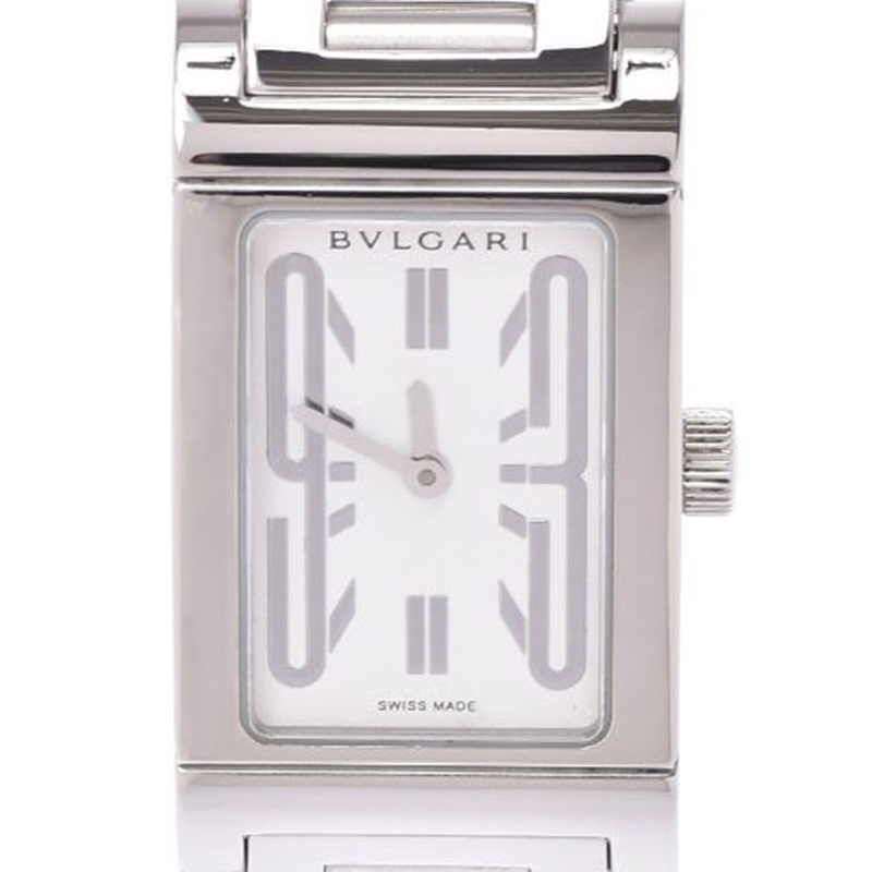 

Bvlgari White Stainless Steel Retangoro Women's Wristwatch