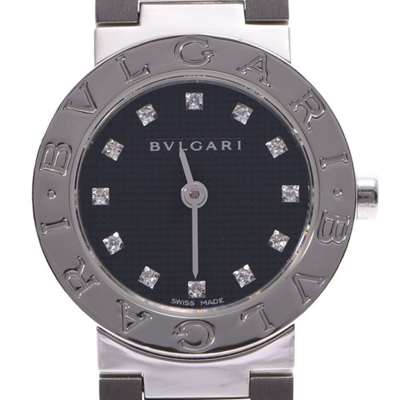 

Bvlgari Black Diamond Stainless Steel Bvlgari Bvlgari BB23SS Women's Wristwatch