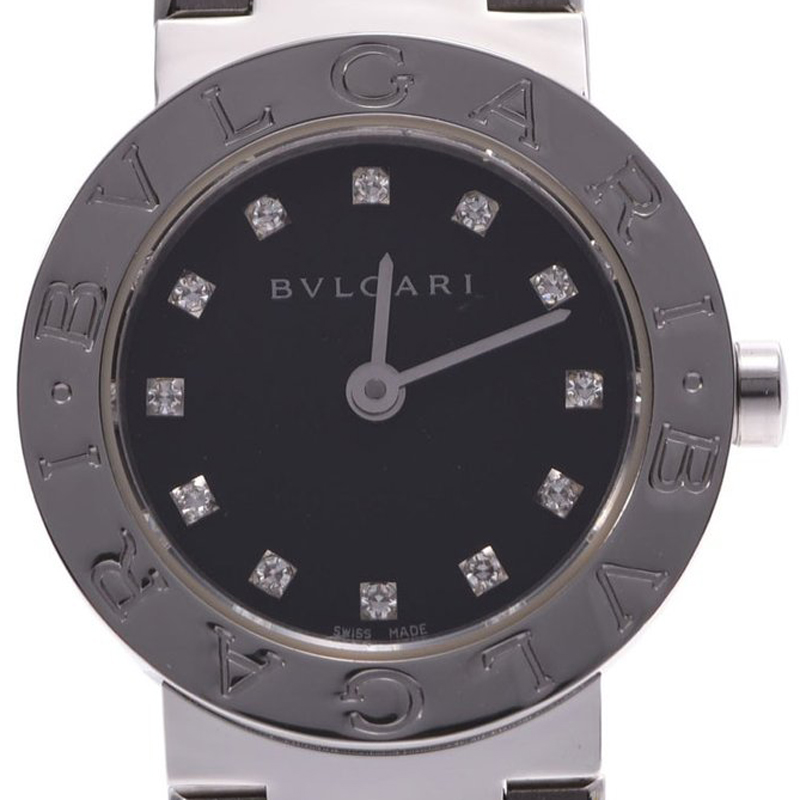 

Bvlgari Black Stainless Steel and Diamond Bvlgari Bvlgari BB23SS Women's Wristwatch