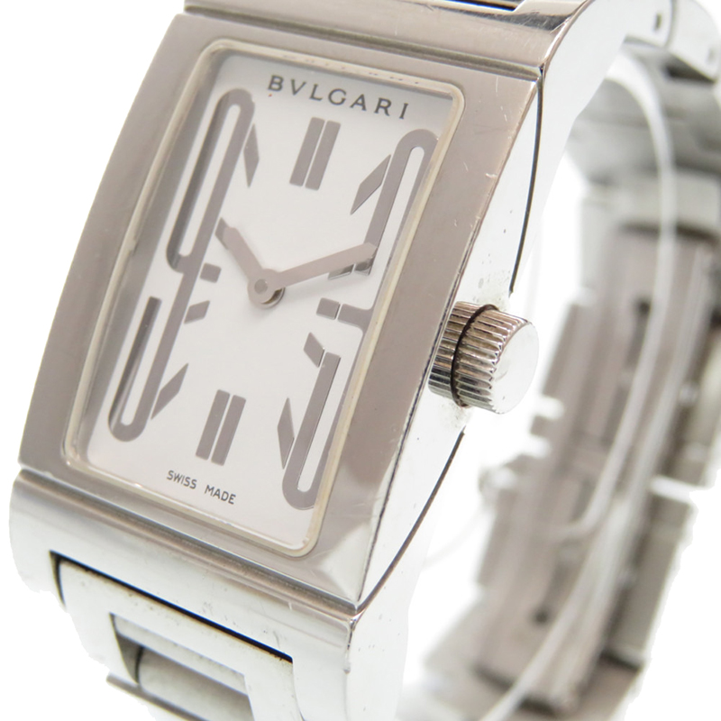 

Bvlgari White Stainless Steel Rettangolo Quartz Women's Wristwatch