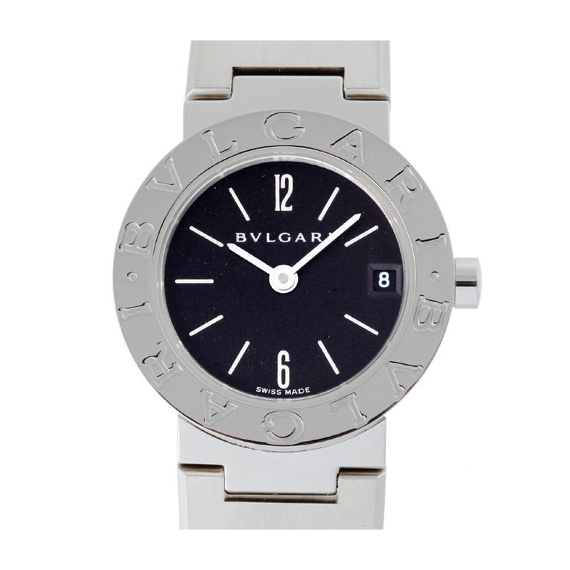 Bvlgari Black Stainless Steel Bb23Ss Women's Wristwatch 23MM