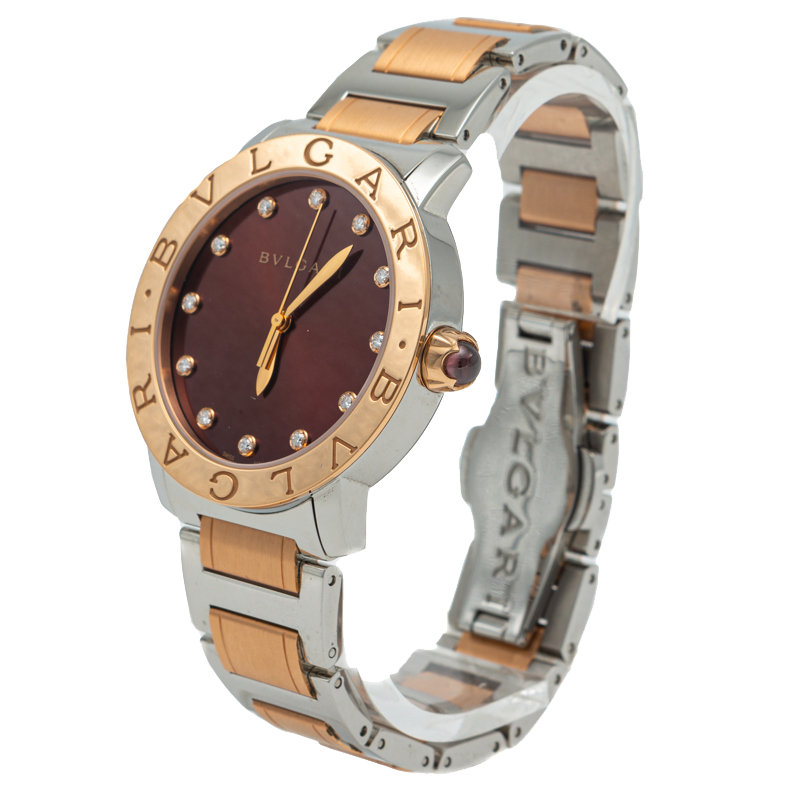 

Bvlgari Purple Bvlgari Bvlgari Steel & Rose Gold Diamond Women's Watch