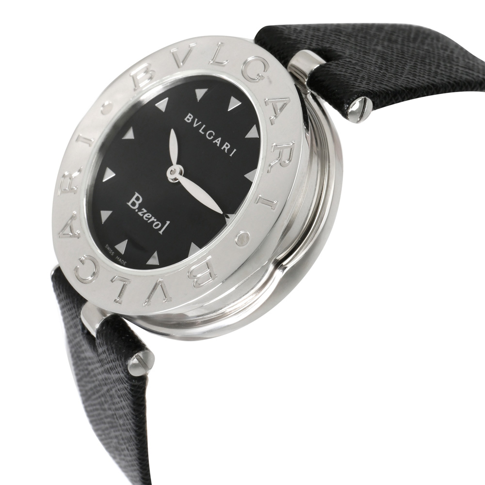 

Bvlgari Black Stainless Steel and Leather B Zero