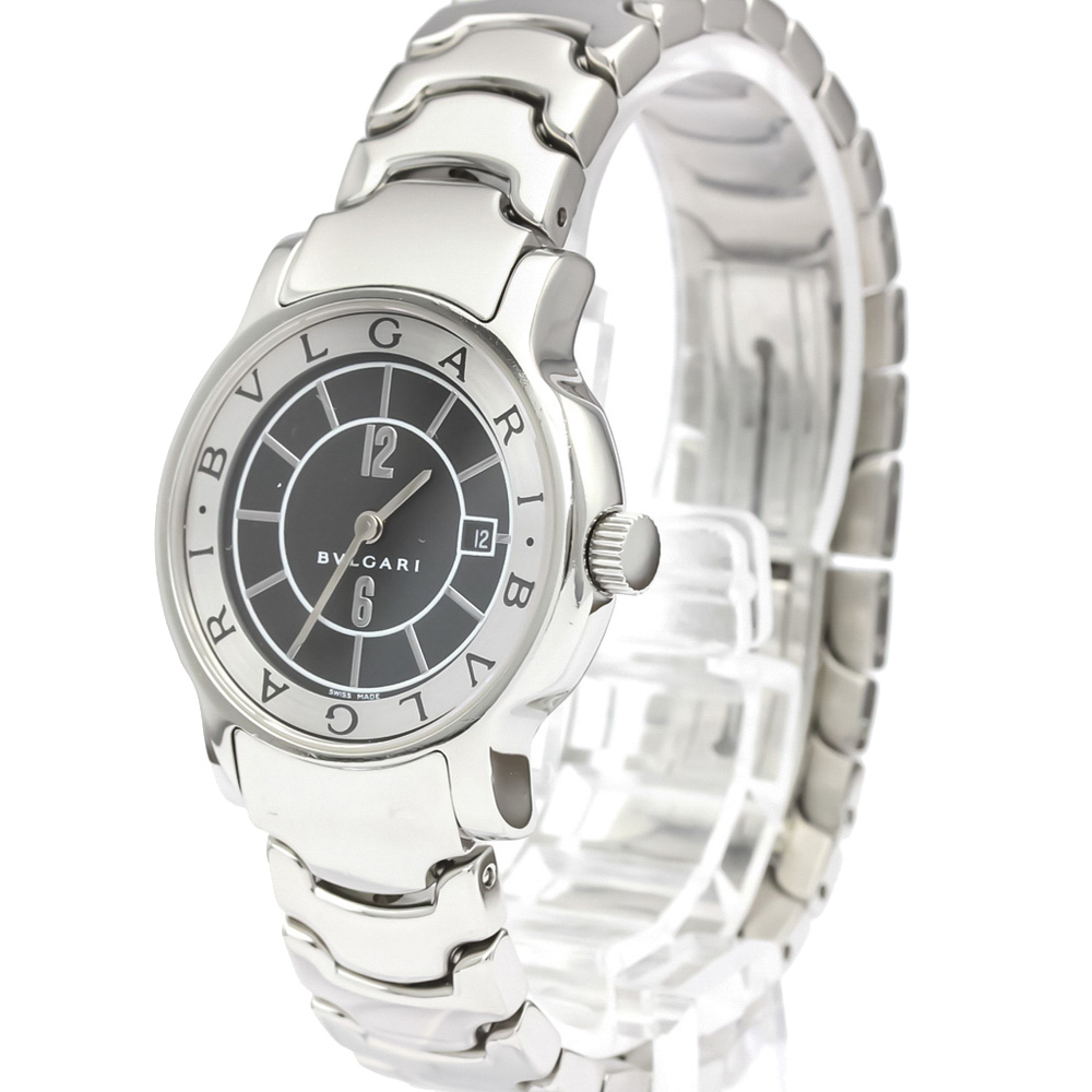 

Bvlgari Black Stainless Steel Solotempo ST29S Women's Wristwatch