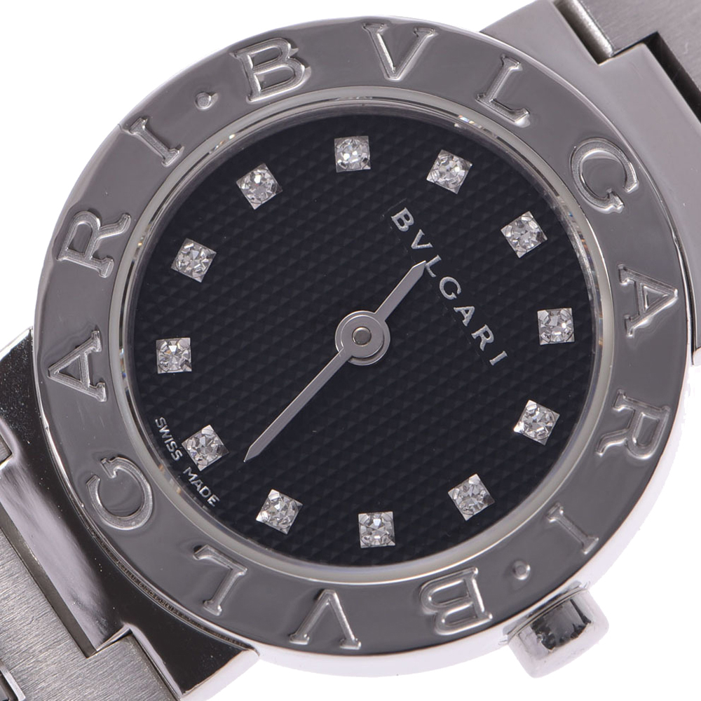 

Bvlgari Black Stainless Steel Diamond BB23SS Bvlgari Bvlgari Women's Wristwatch
