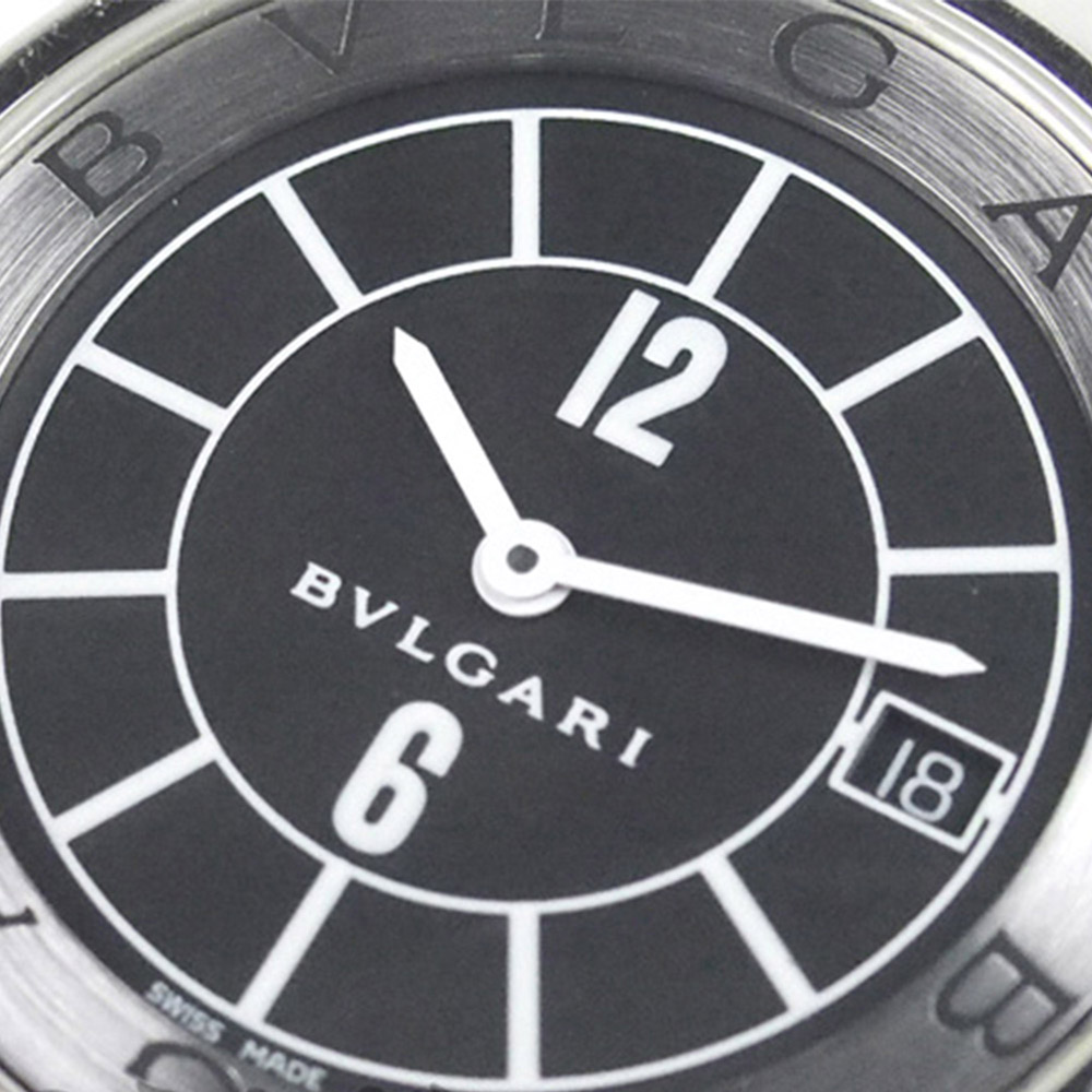 

Bvlgari Black Stainless Steel Bvlgari Solotempo Women's Wristwatch