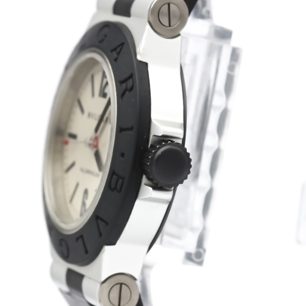 

Bvlgari Silver Aluminium Diagono Quartz Al29TA Women's Wristwatch