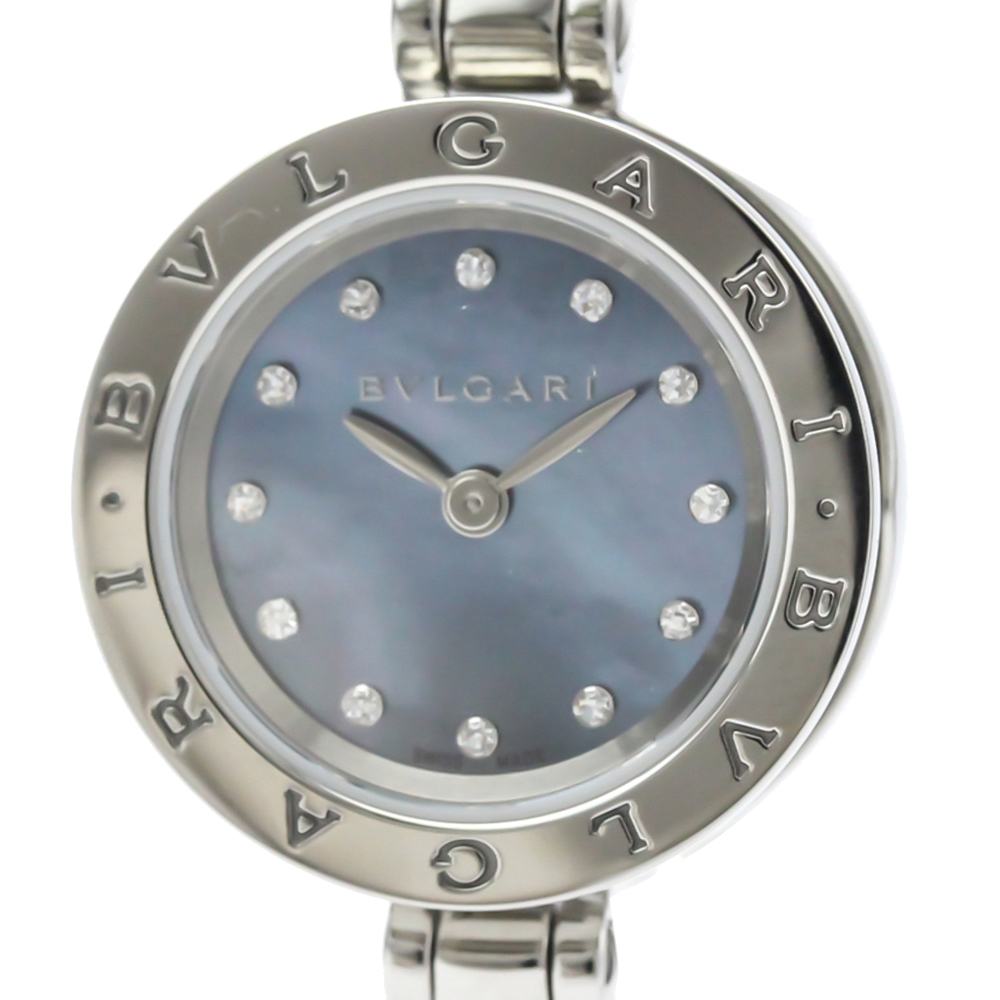 

Bvlgari MOP Diamonds Stainless Steel B-Zero1 Quartz BZ23S Women's Wristwatch, Blue