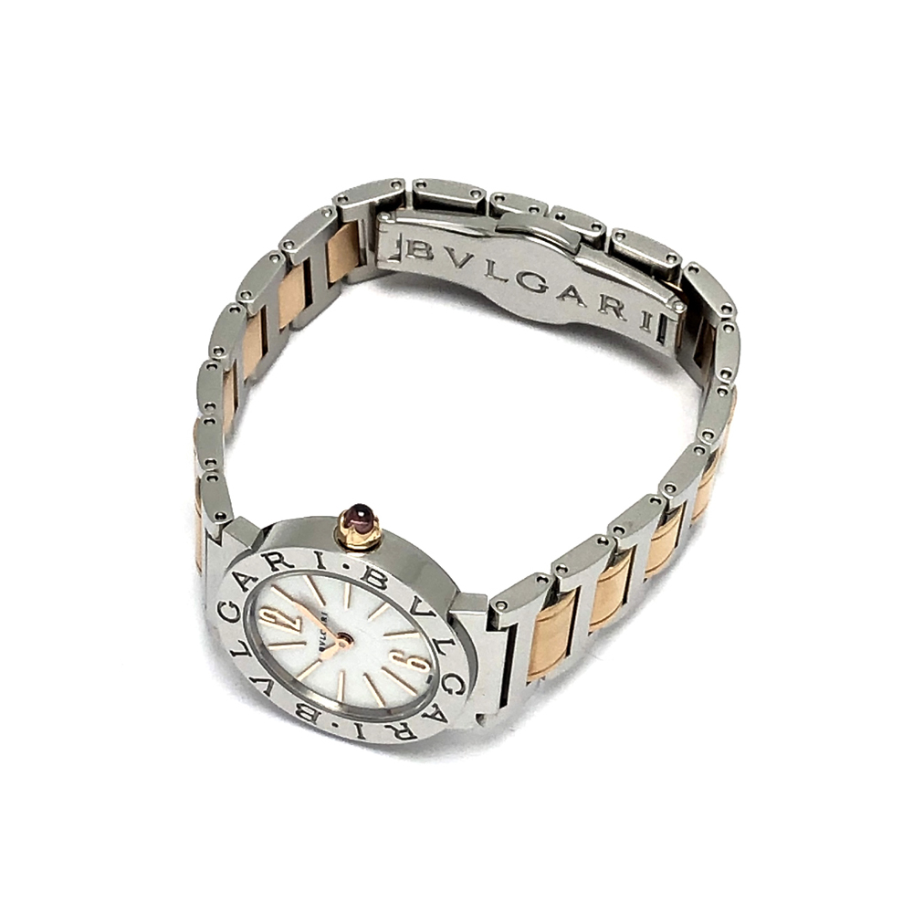 

Bvlgari White Rose Gold Plated Stainless Steel Bvlgari BB26SPG Women's Wristwatch, Pink