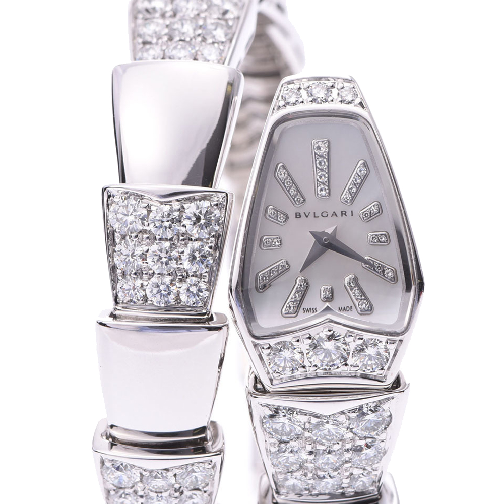 Click to view more detailed imagery on our partner's website Pre-owned Bvlgari Serpenti Limited Edition Women's Wristwatch 16 Mm In White
