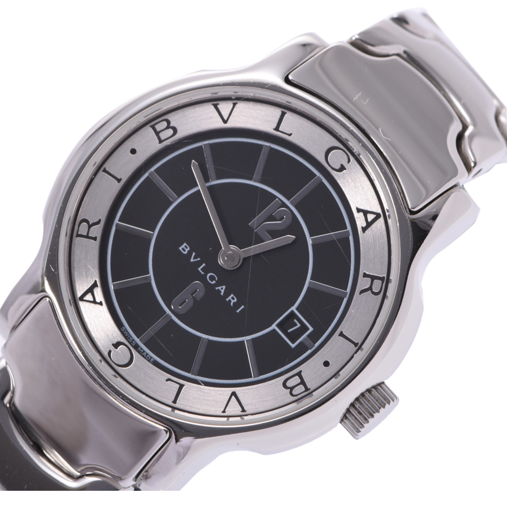 

Bvlgari Black Stainless Steel Solotempo ST29S Women's Wristwatch