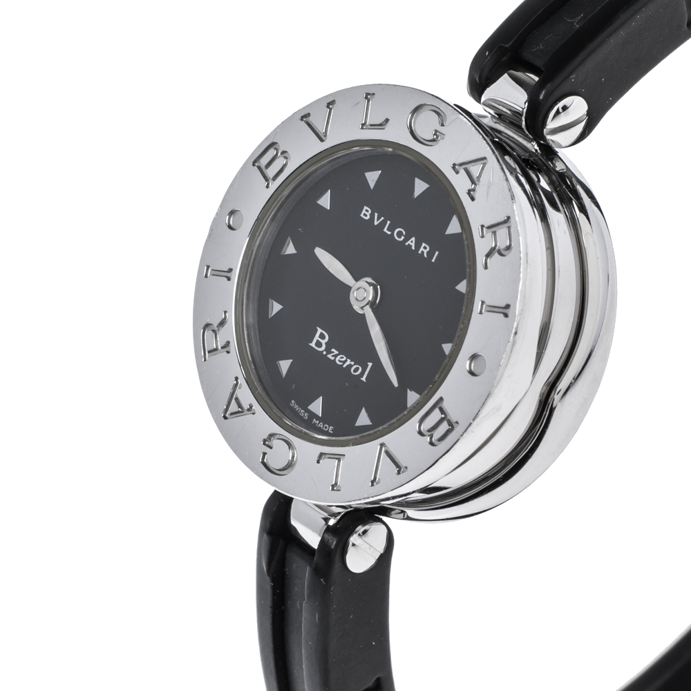 

Bvlgari Black Stainless Steel Black Resin B.Zero1 BZ 22  Women' Wristwatch 22 mm