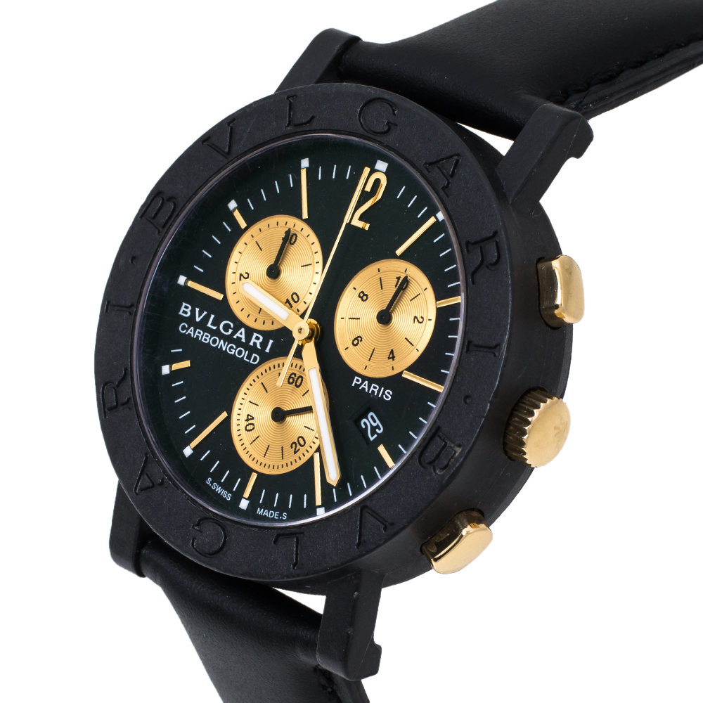 

Bvlgari Black Carbongold Chronograph BB38CLCH Limited Edition Women's Wristwatch
