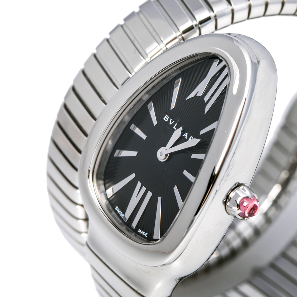 

Bvlgari Black Stainless Steel Serpenti Tubogas 102824 Women's Wristwatch 35 mm