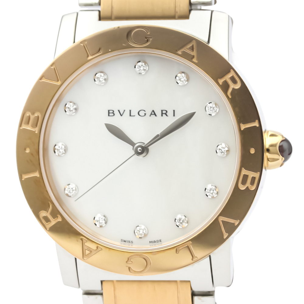 Pre-owned Bvlgari Bblp33sg Quartz Women's Wristwatch 33 Mm In White