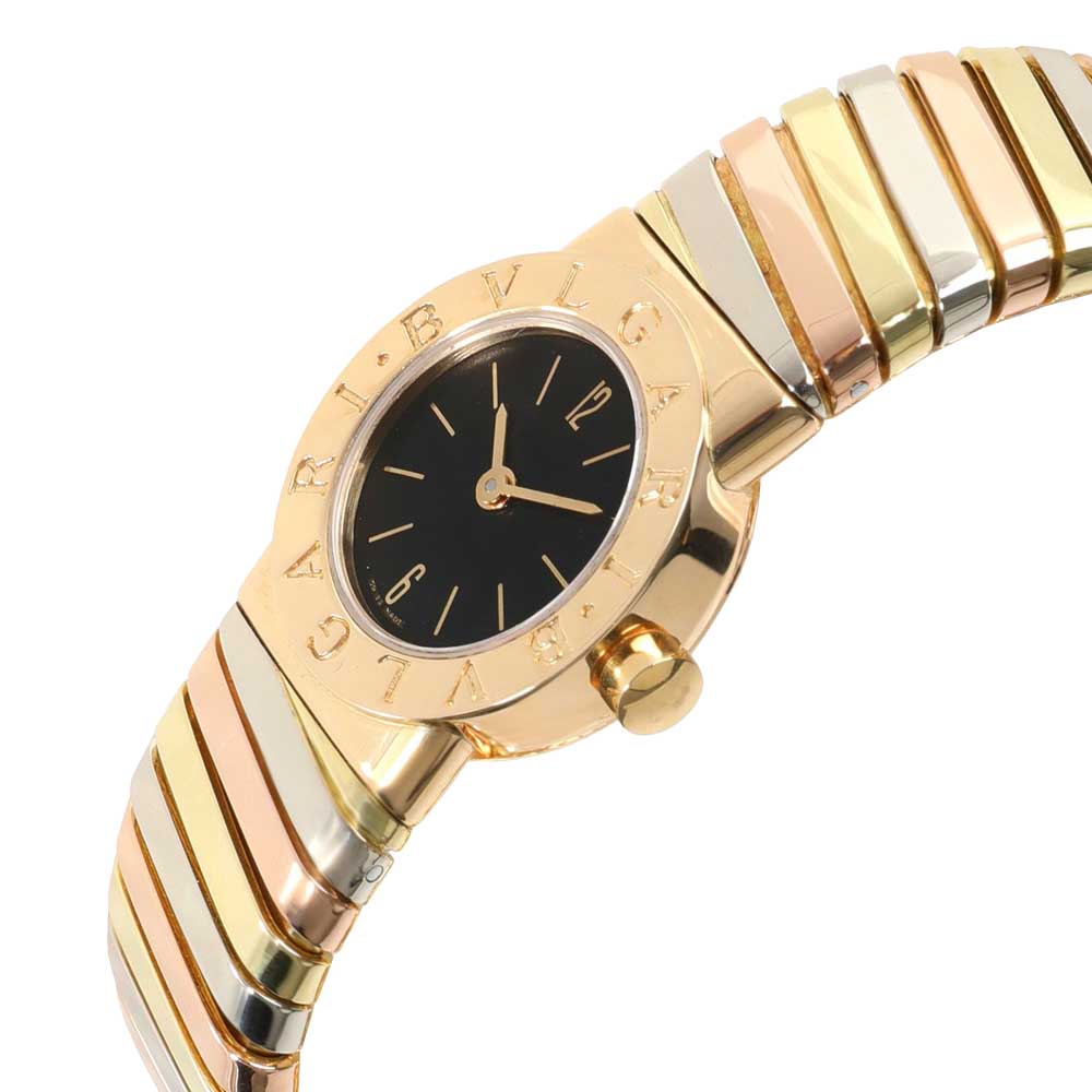 

Bvlgari Black 18K White And Yellow Gold Tubogas BB 19 2T Women's Wristwatch 19 MM