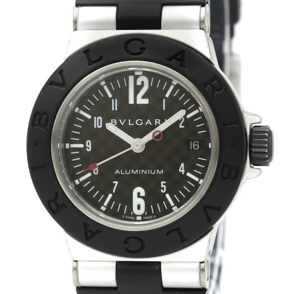 

Bvlgari Black Carbon Fiber Aluminum Diagono AL 29 TA Women's Wristwatch 29 MM