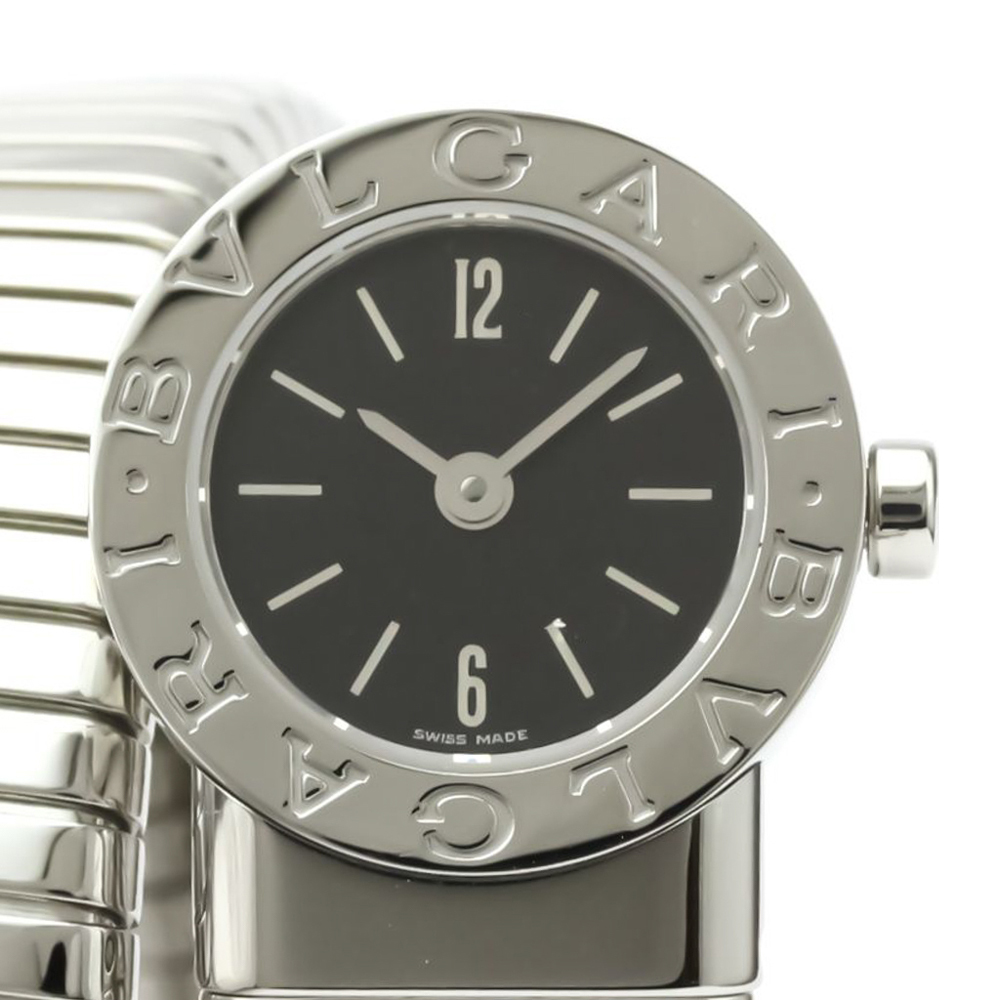 

Bvlgari Black Stainless Steel Tubogas BB19 1TS Women's Wristwatch 19 MM