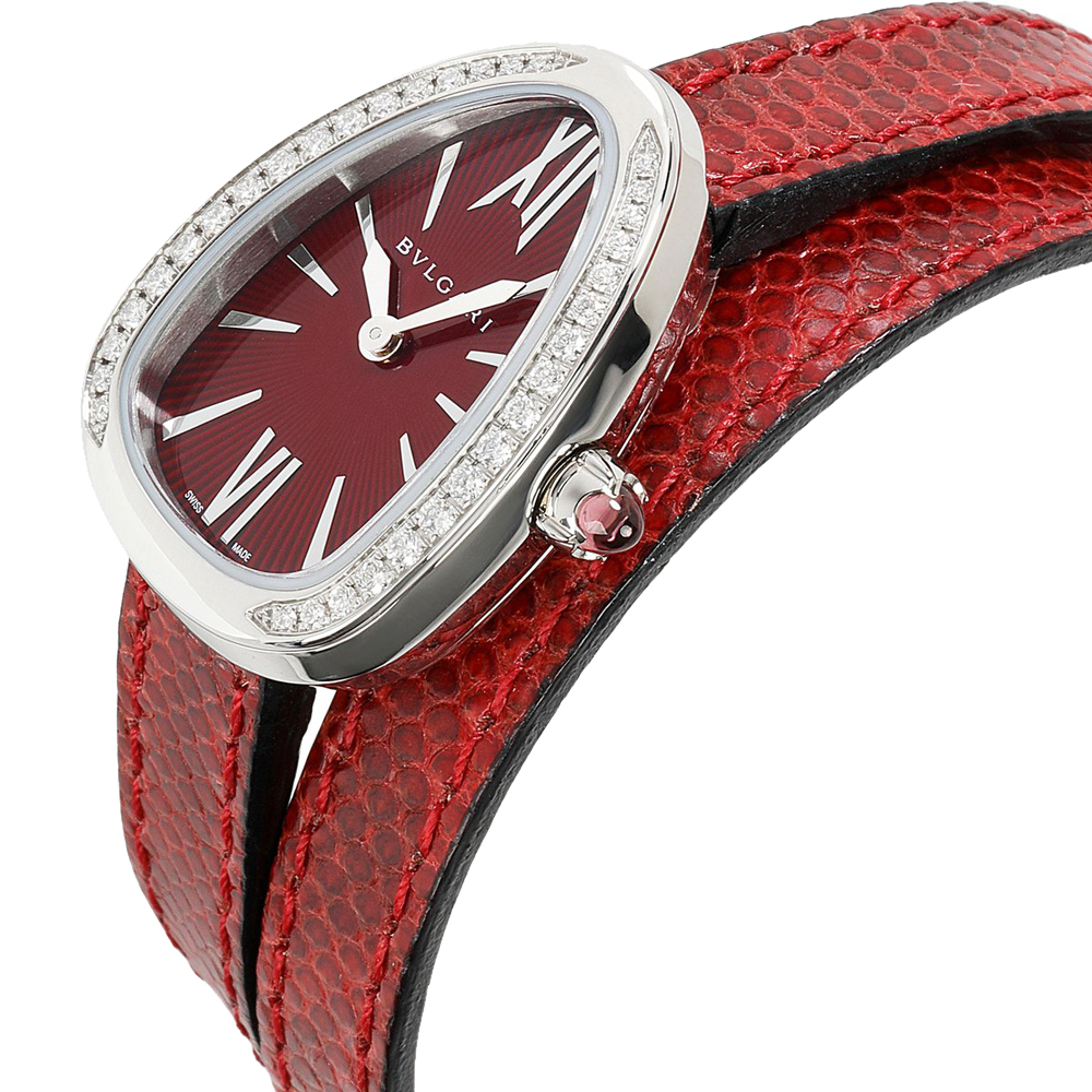 

Bulgari Red Diamonds Stainless Steel Serpenti