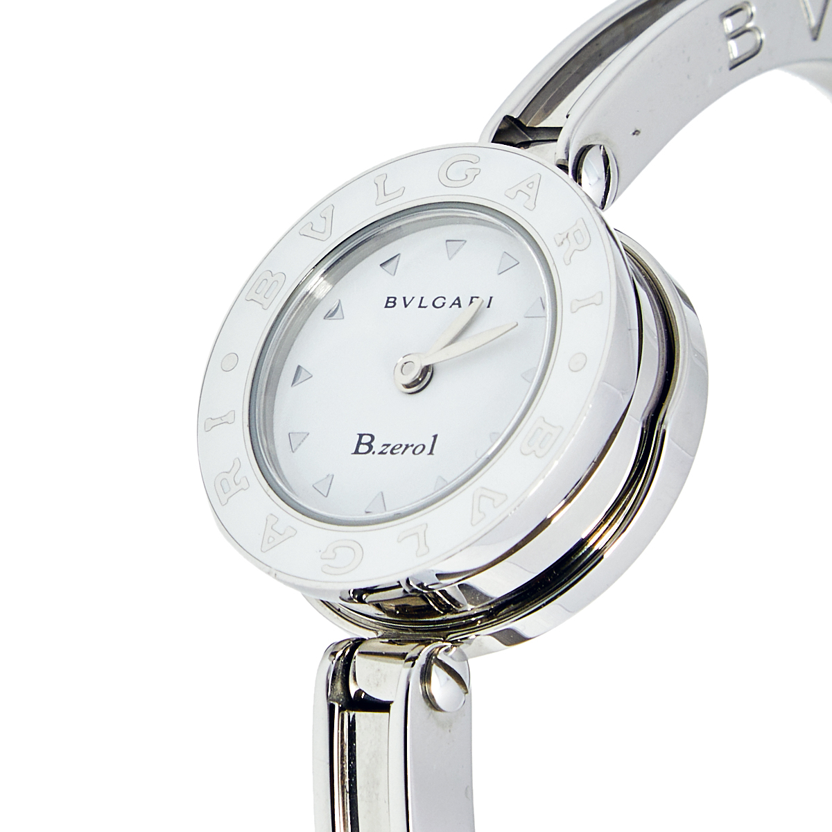 

Bvlgari White Stainless Steel B.Zero1 BZ 22  Women' Wristwatch 22 mm