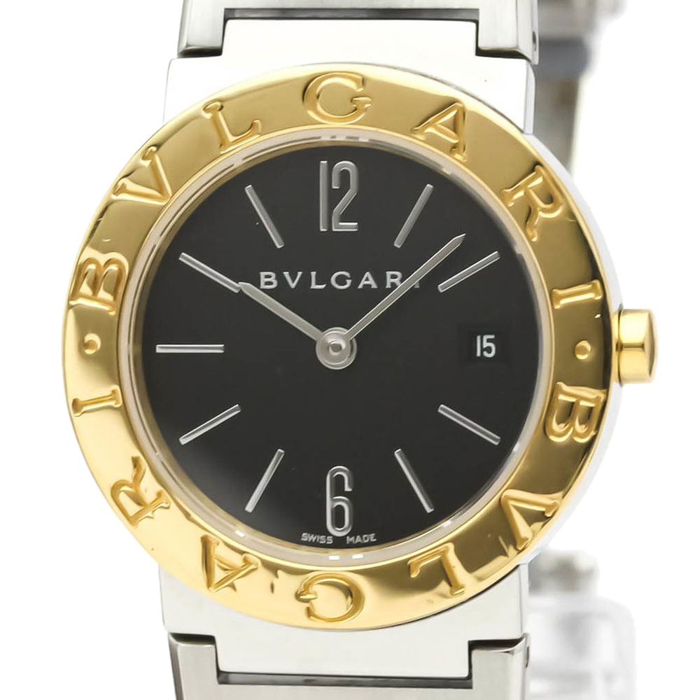 

Bvlgari Black 18K Yellow Gold and Stainless Steel Bvlgari Bvlgari BB26SG Women's Wristwatch 26 MM