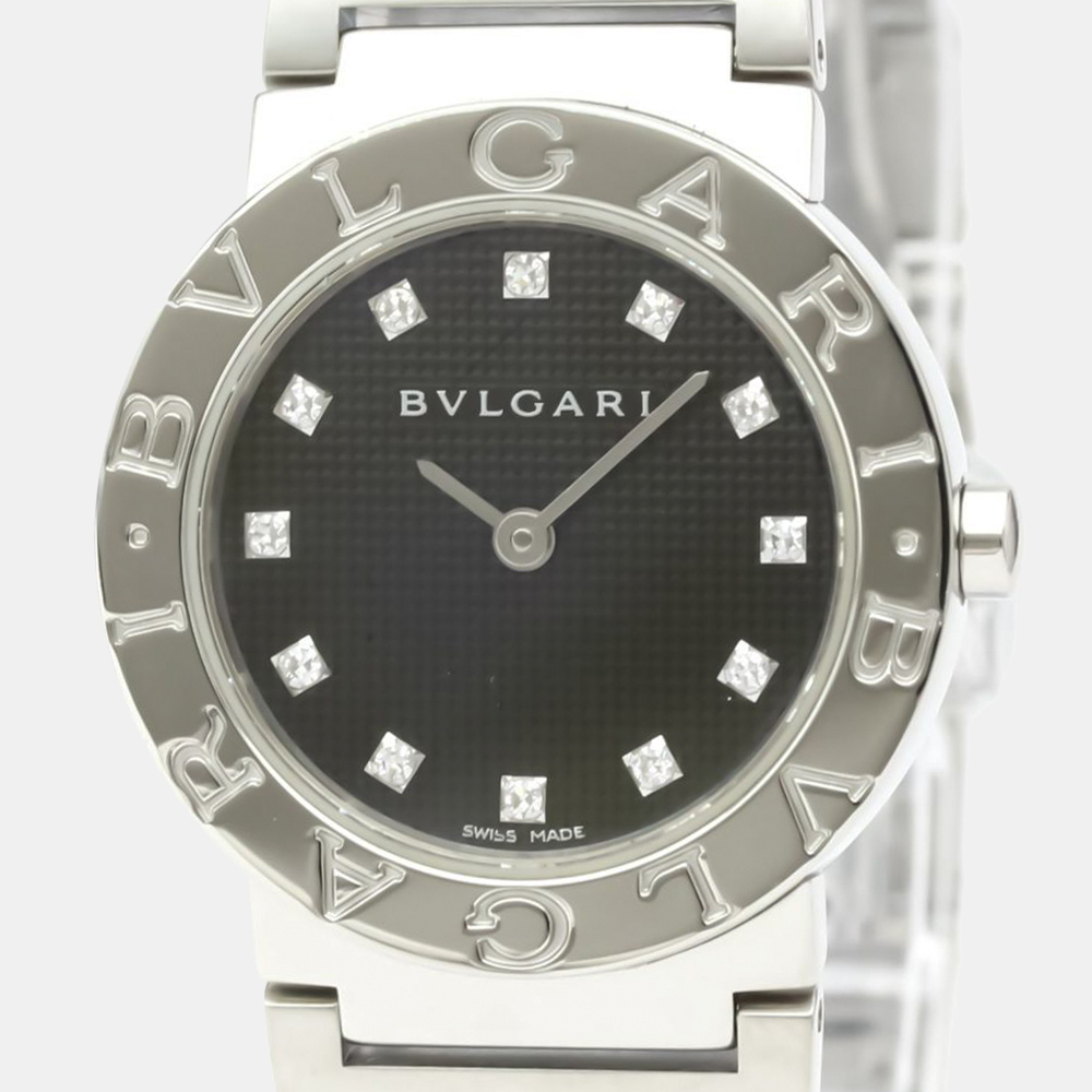 

Bvlgari Black Stainless Steel Bvlgari BB26SS Women's Wristwatch 26 MM