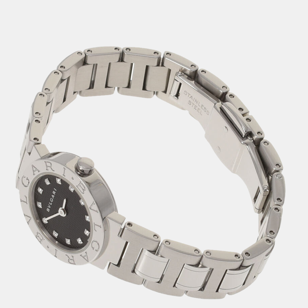 

Bvlgari Black Diamonds Stainless Steel Bvlgari Bvlgari BB23SS Women's Wristwatch 23 mm