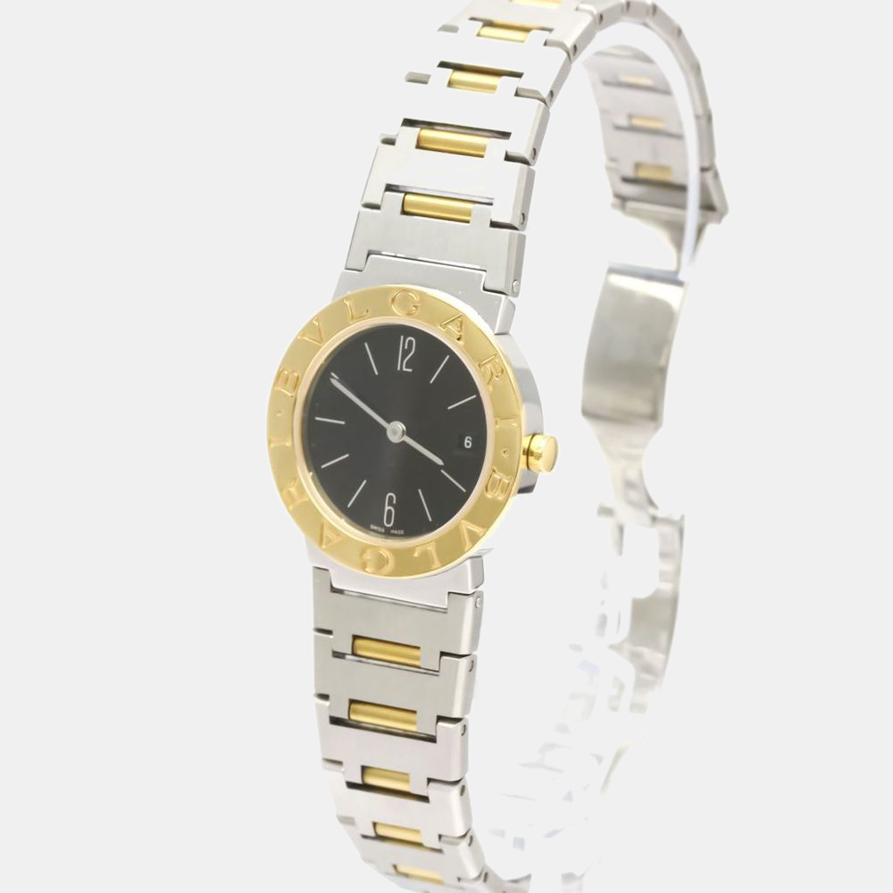 

Bvlgari Black 18K Yellow Gold and Stainless Steel Bvlgari Bvlgari BB26SG Women's Wristwatch 26 mm