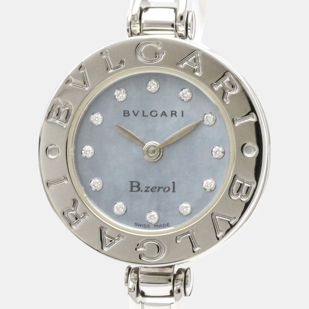 

Bvlgari Blue MOP Diamonds Stainless Steel B.Zero1 Quartz BZ23S Women's Wristwatch 22 mm