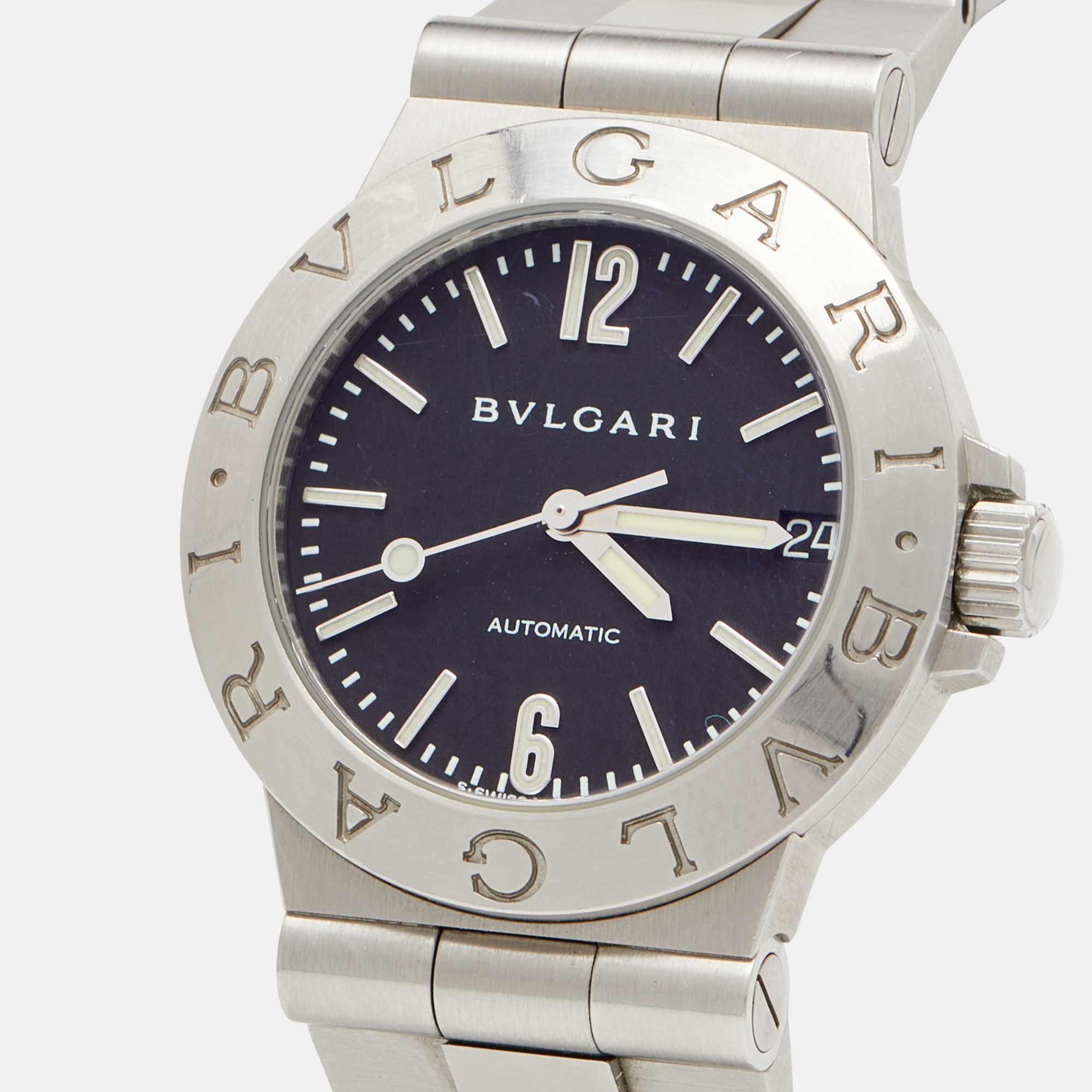 

Bvlgari Black Stainless Steel Diagono LCV 29  Women' Wristwatch 29 mm