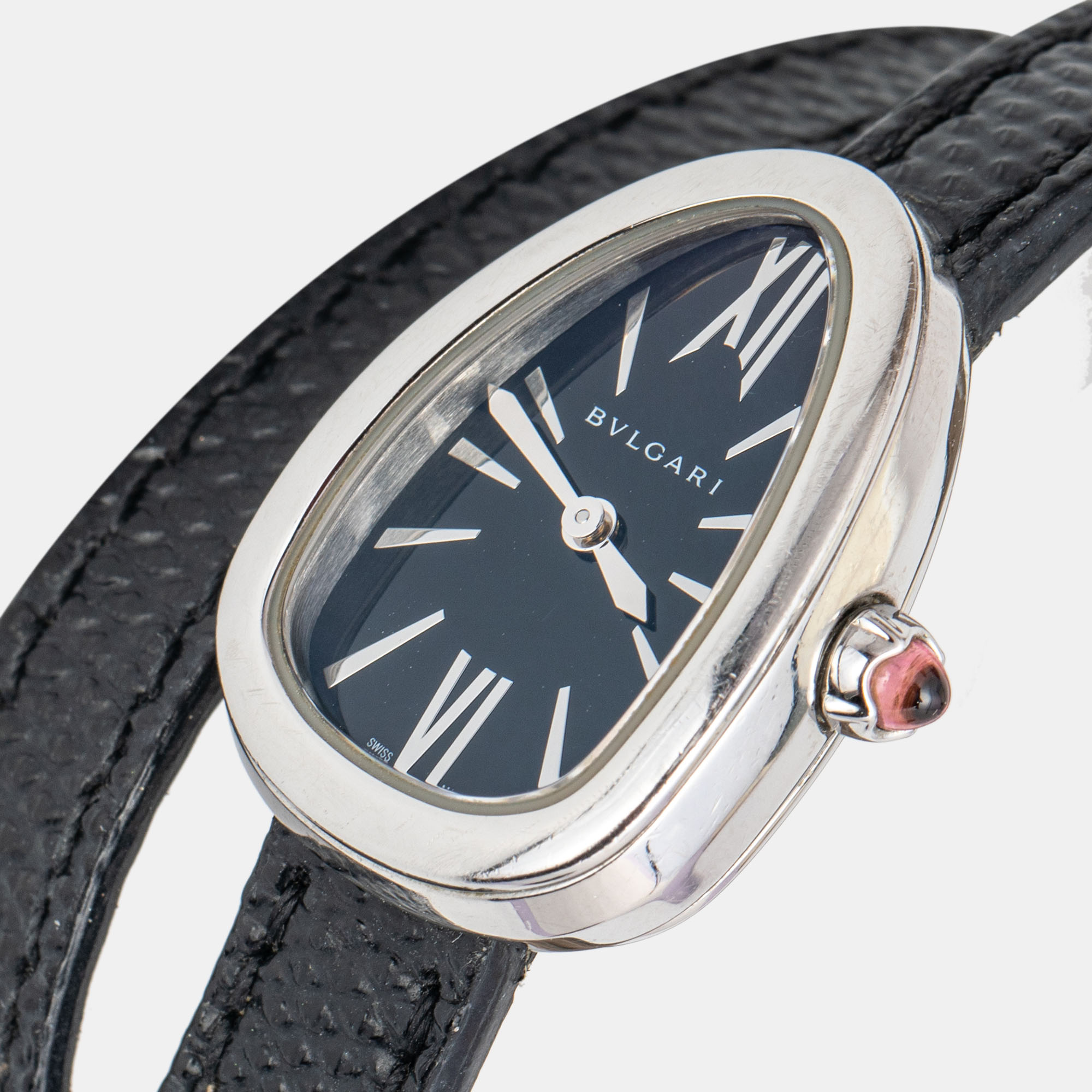 

Bvlgari Black Stainless Steel Karung Serpenti Twist