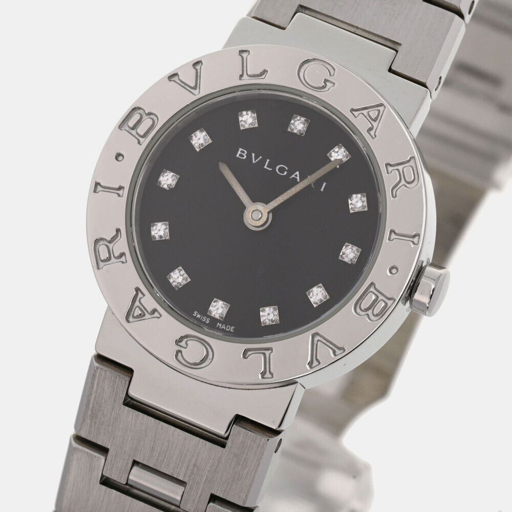 

Bvlgari Black Diamonds Stainless Steel Diagono BB23SS Quartz Women's Wristwatch