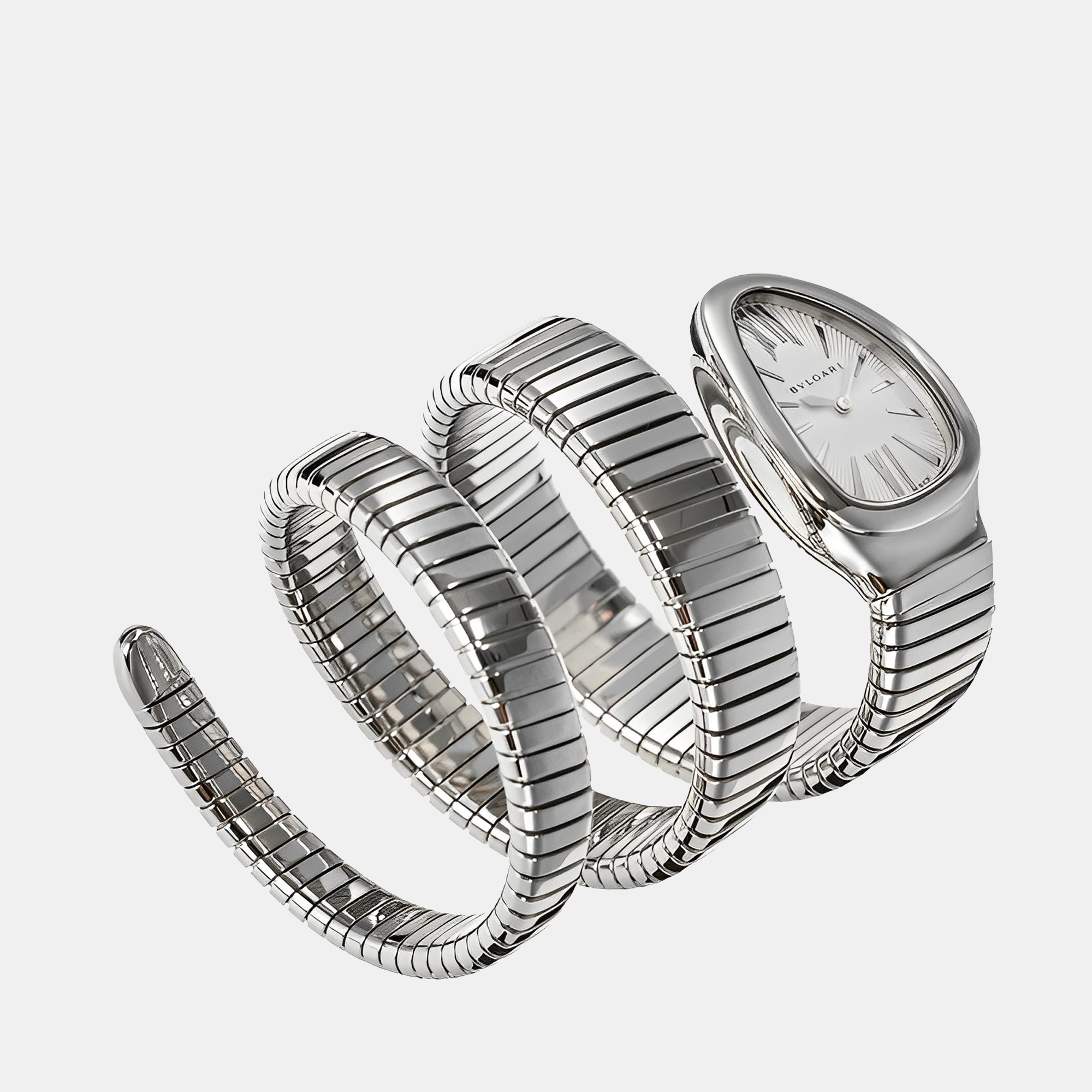 

Bvlgari Serpenti Tubogas Double Spiral Watch, Silver