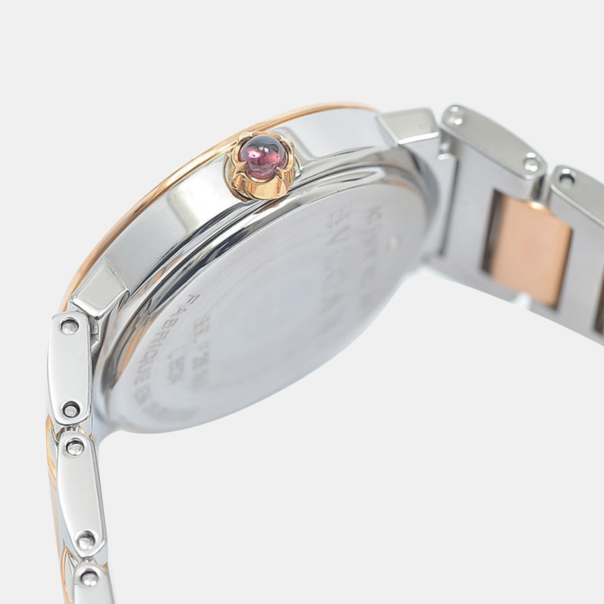 

Bvlgari MOP Diamonds 18K Rose Gold And Stainless Steel Bvlgari Bvlgari BBLP26SG Women's Wristwatch 26 mm, White