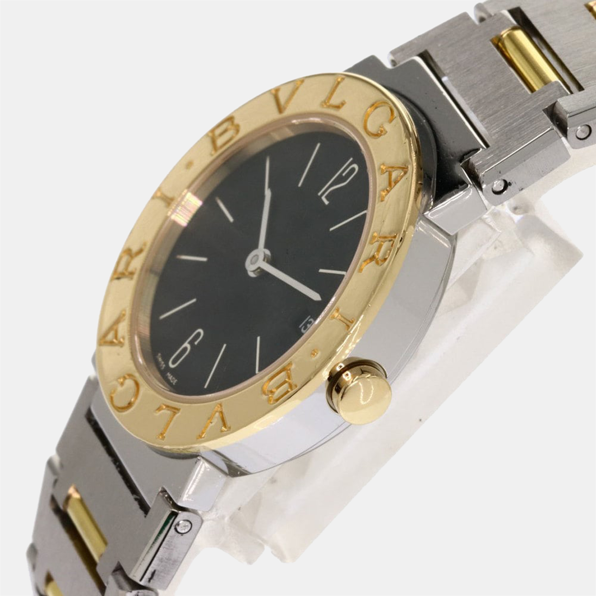 

Bvlgari Black 18K Yellow Gold And Stainless Steel Bvlgari Bvlgari BB26SGD Women's Wristwatch 26 mm