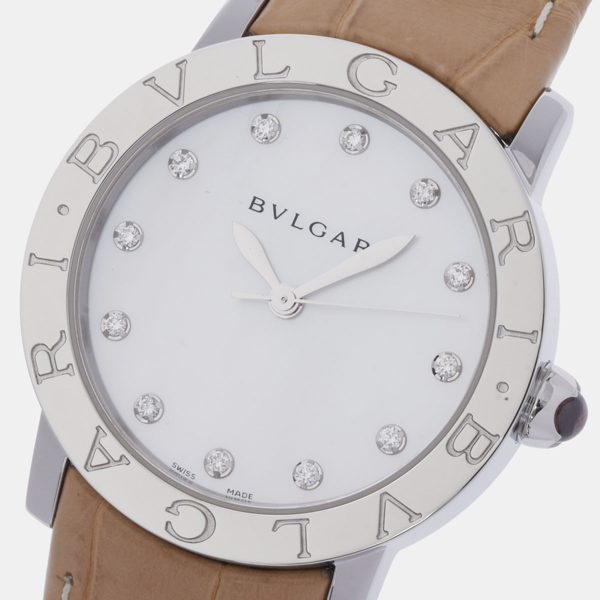 

Bvlgari White Diamonds Stainless Steel Bvlgari Bvlgari BBL33WSL Women's Wristwatch 33 mm